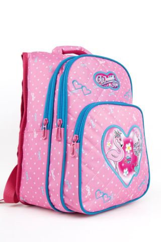 Karakterli Beslenmeli Ilkokul Sırt Çantası Açık Pembe