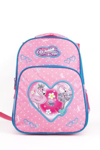 Karakterli Beslenmeli Ilkokul Sırt Çantası Açık Pembe