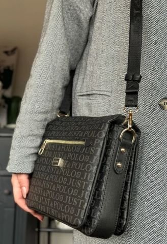 Just Polo 5 Bölmeli Kadın Omuz Çantası Siyah