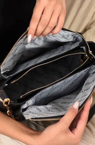 Just Polo Kadın Zincir Detaylı El ve Omuz Çantası