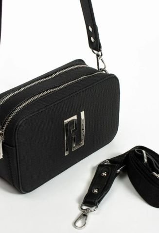 Just Polo Kadın Ayarlanabilir Askılı Mini Kutu Model El Çanta Omuz Çantası Siyah