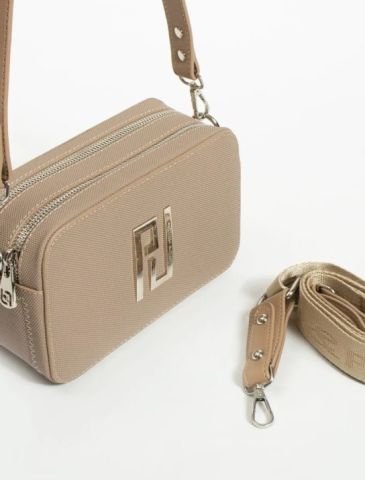 Just Polo Kadın Ayarlanabilir Askılı Mini Kutu Model El Çanta Omuz Çantası Vizon