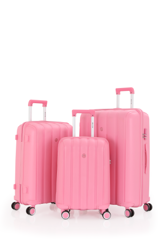 Mçs Üçlü Polipropilen Valiz Seti OLM305 Pembe