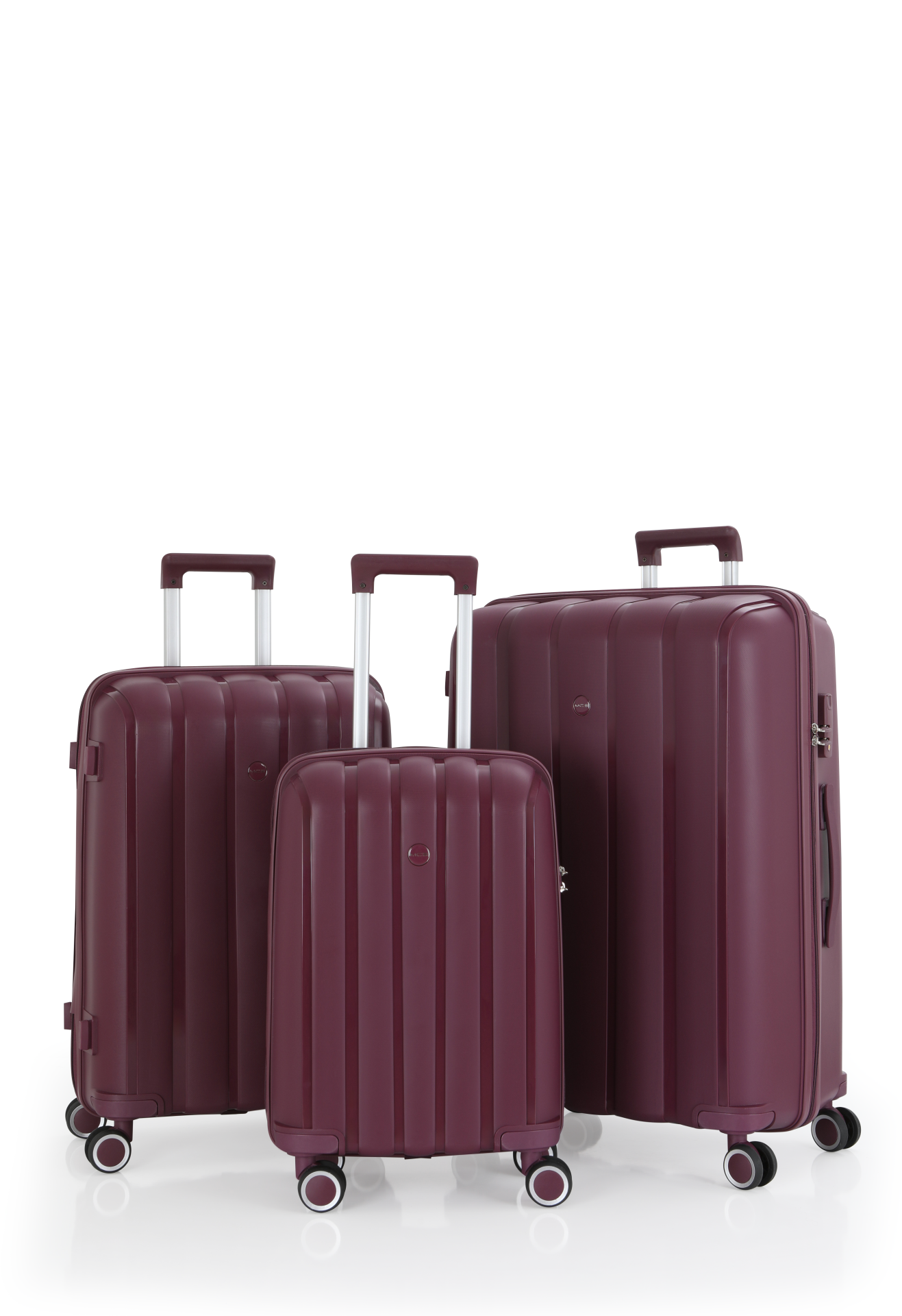 Mçs Üçlü Polipropilen Valiz Seti OLM305 Mürdüm