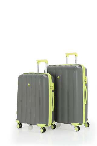 Mçs Üçlü Polipropilen Valiz Seti OLM305 Gri-Açık Sarı