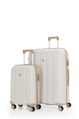 Mçs Üçlü Polipropilen Valiz Seti OLM305 Kemik-Şampanya