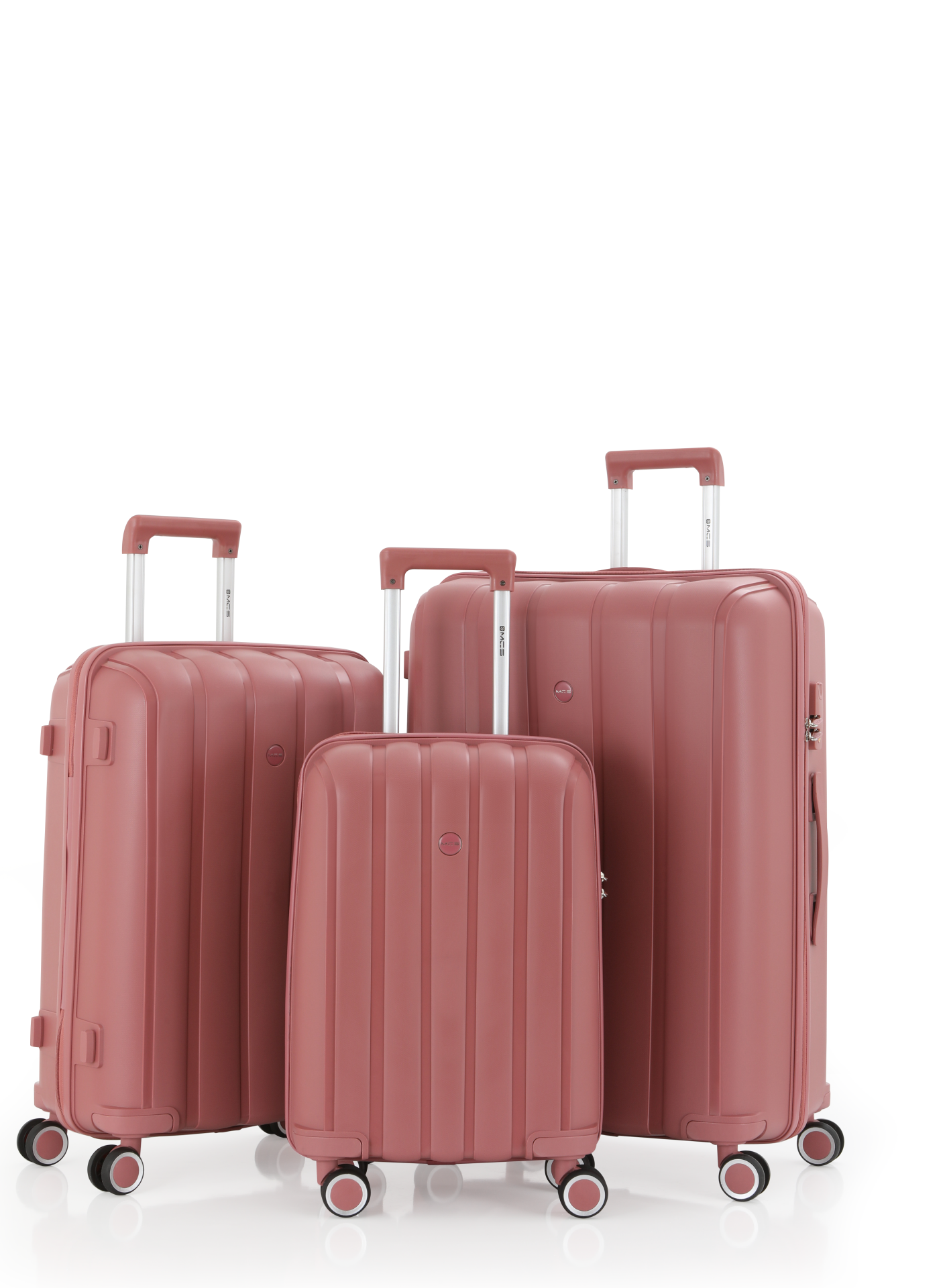Mçs Üçlü Polipropilen Valiz Seti OLM305 Koyu Pudra