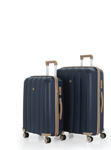 Mçs Üçlü Polipropilen Valiz Seti OLM305 Lacivert-Şampanya
