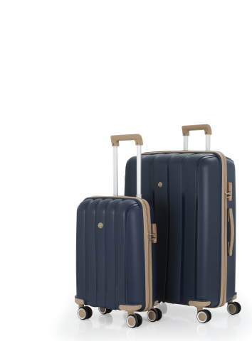 Mçs Üçlü Polipropilen Valiz Seti OLM305 Lacivert-Şampanya
