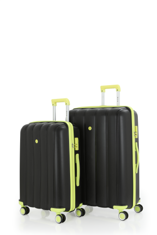 Mçs Üçlü Polipropilen Valiz Seti OLM305 Siyah-Açık Sarı