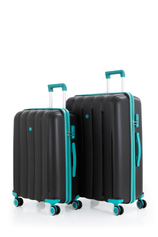 Mçs Üçlü Polipropilen Valiz Seti OLM305 Siyah-Cam Göbeği