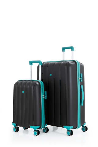 Mçs Üçlü Polipropilen Valiz Seti OLM305 Siyah-Cam Göbeği