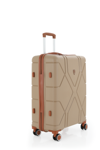 Mçs Polipropilen Valiz 65 CM OLM375 Şampanya-Kahve