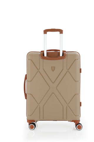 Mçs Polipropilen Valiz 65 CM OLM375 Şampanya-Kahve