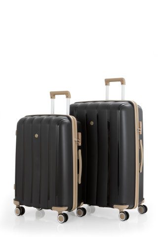 Mçs Üçlü Polipropilen Valiz Seti OLM305 Siyah-Şampanya