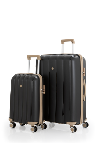 Mçs Üçlü Polipropilen Valiz Seti OLM305 Siyah-Şampanya