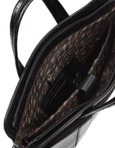 Deri Laptop Evrak Çantası OLM258 Siyah - Flotter Deri