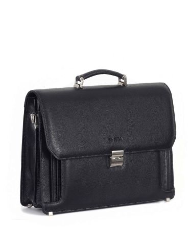 Deri Klasik Evrak Çantası OLM270 Siyah - Flotter Deri