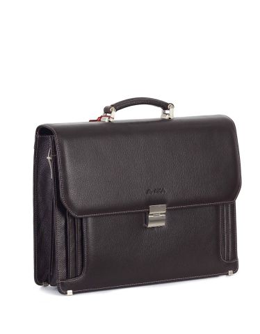 Deri Klasik Evrak Çantası OLM270 Acı kahve - Flotter Deri