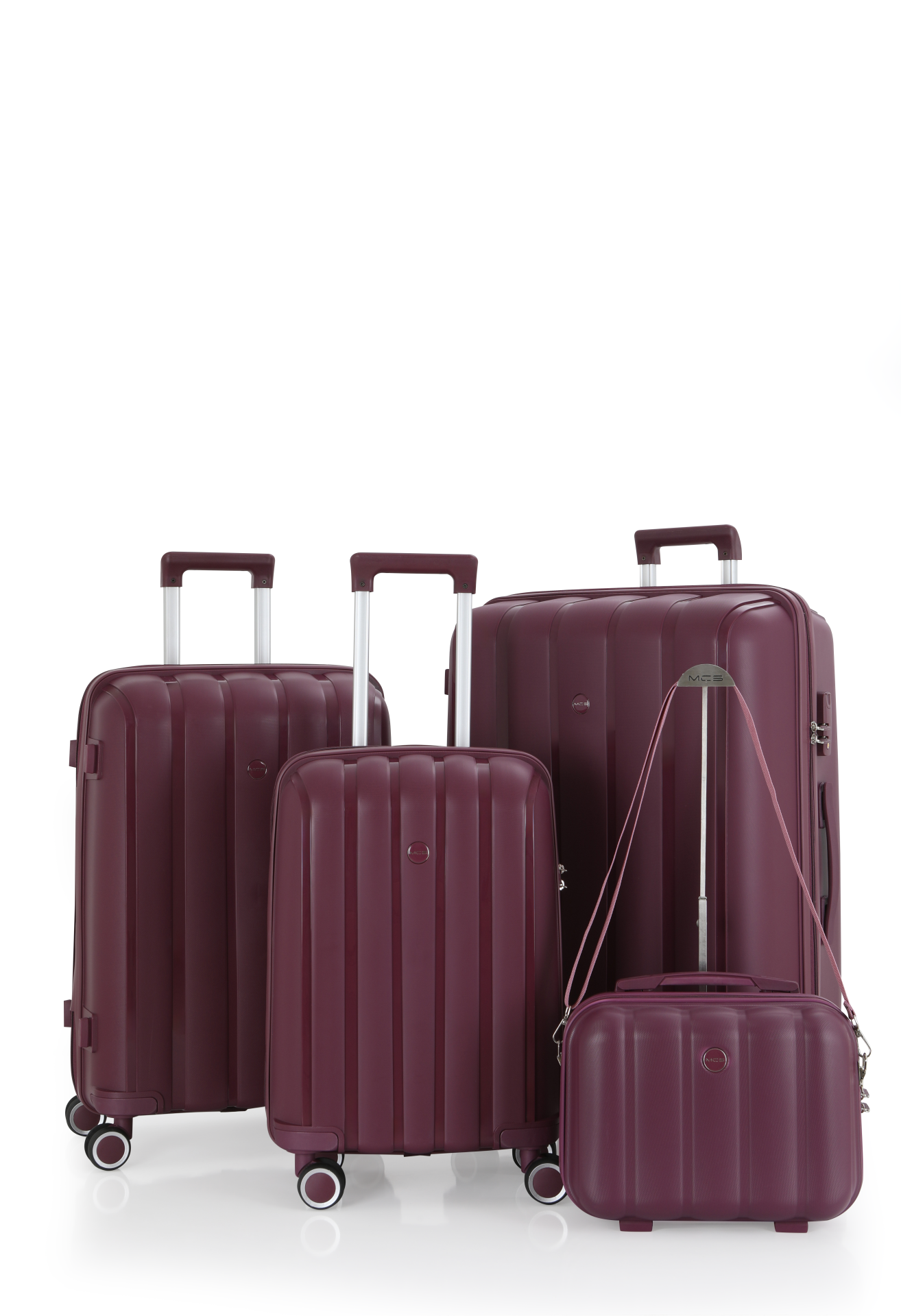 Mçs Polipropilen 4'lü Valiz Seti OLM305 Mürdüm