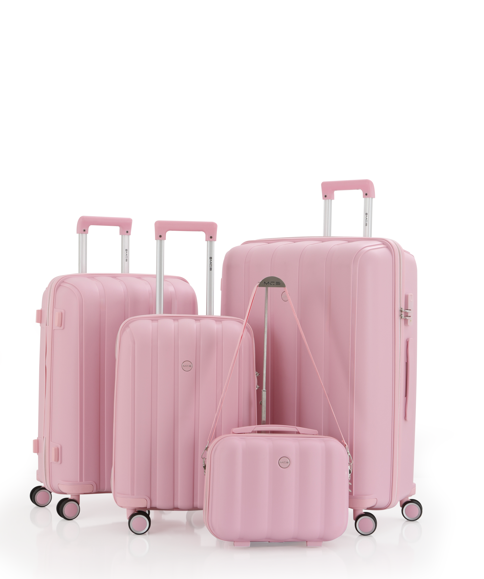 Mçs Polipropilen 4'lü Valiz Seti OLM305 Pudra