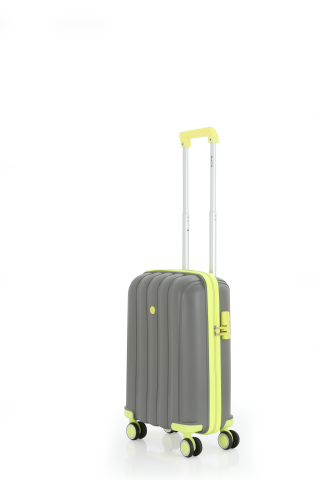 Mçs Polipropilen Valiz 55 CM OLM305 Gri-Açık Sarı