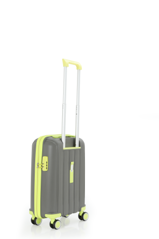 Mçs Polipropilen Valiz 55 CM OLM305 Gri-Açık Sarı