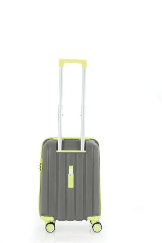 Mçs Polipropilen Valiz 55 CM OLM305 Gri-Açık Sarı