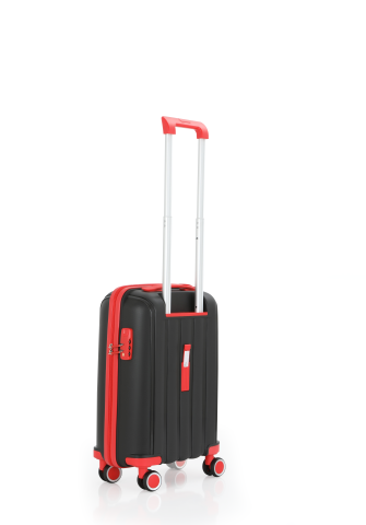 Mçs Polipropilen Valiz 55 CM OLM305 Siyah-Kırmızı
