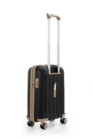 Mçs Polipropilen Valiz 55 CM OLM305 Siyah-Şampanya