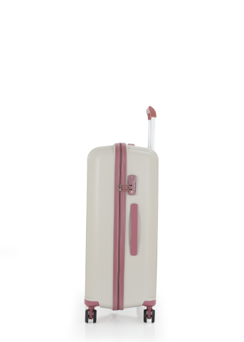 Mçs Polipropilen Valiz 75CM OLM305 Kemik-Koyu Pudra
