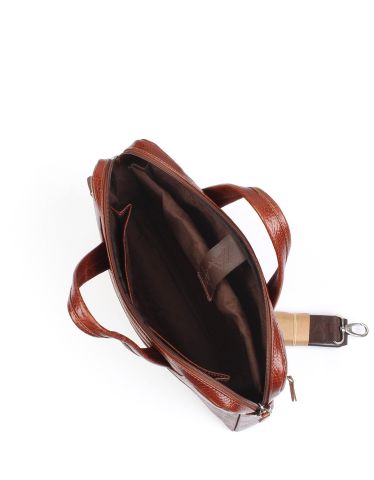 Deri Laptop Evrak Çantası OLM298 Taba - Flotter Deri