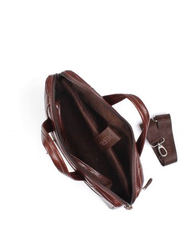 Deri Laptop Evrak Çantası OLM298 Kahverengi - Flotter Deri