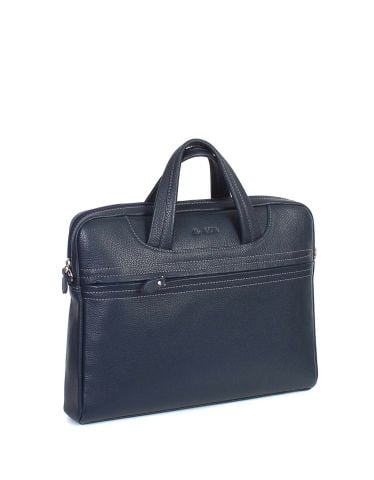 Deri Laptop Evrak Çantası OLM298 Lacivert - Flotter Deri