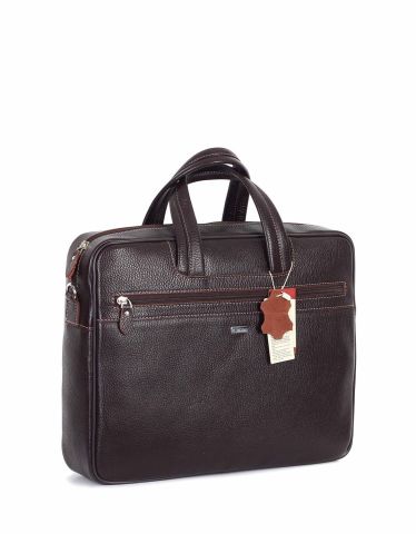 Deri Laptop Evrak Çantası OLM253 Acı kahve - Flotter Deri