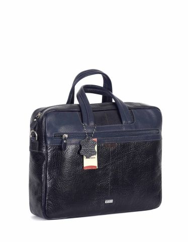 Deri Laptop Evrak Çantası OLM253 Lacivert - Flotter Deri
