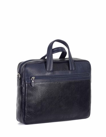 Deri Laptop Evrak Çantası OLM253 Lacivert - Flotter Deri
