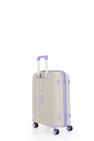 Mçs Polipropilen Valiz 65 CM OLM305 Kemik-Lila