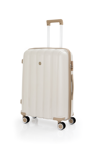 Mçs Polipropilen Valiz 65 CM OLM305 Kemik-Şampanya