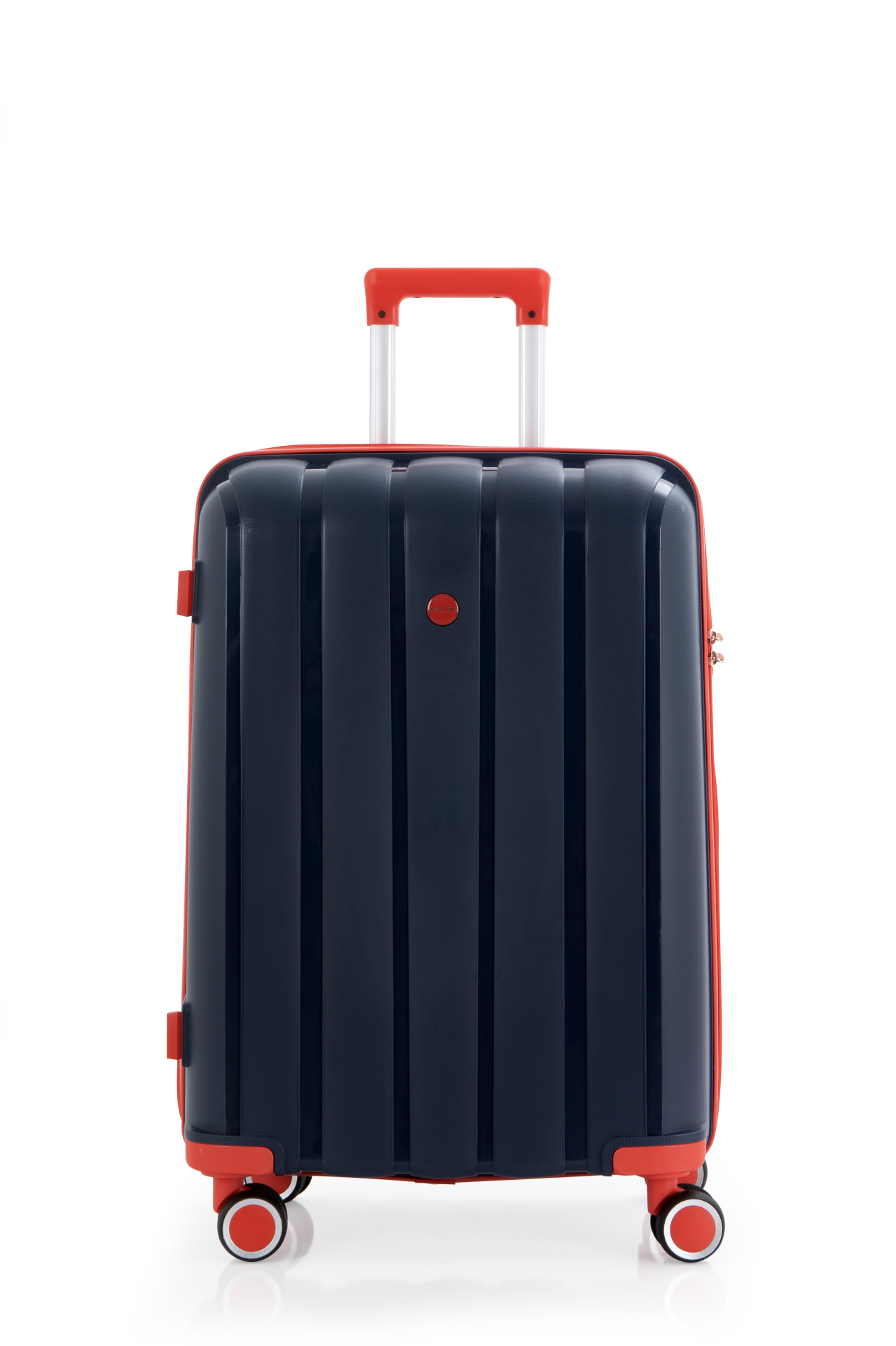 Mçs Polipropilen Valiz 65 CM OLM305 Lacivert-Kırmızı