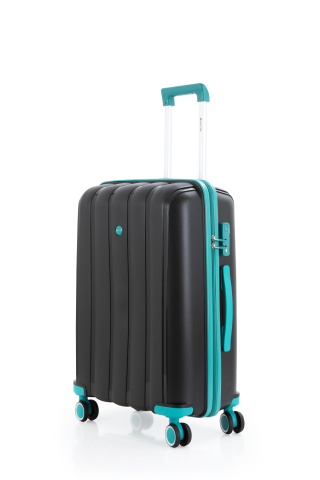 Mçs Polipropilen Valiz 65 CM OLM305 Siyah-Cam Göbeği