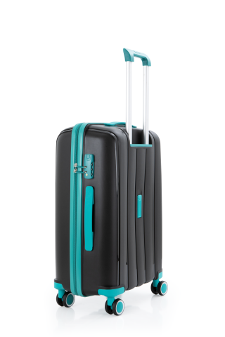 Mçs Polipropilen Valiz 65 CM OLM305 Siyah-Cam Göbeği