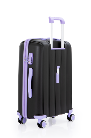 Mçs Polipropilen Valiz 65 CM OLM305 Siyah-Lila