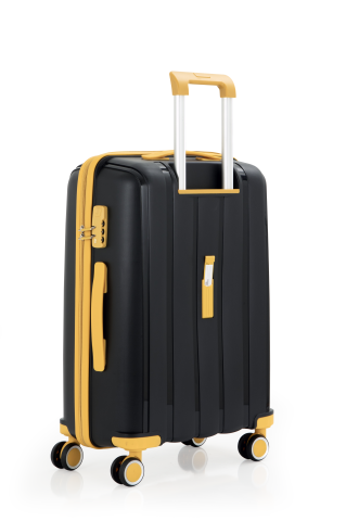 Mçs Polipropilen Valiz 65 CM OLM305 Siyah-Sarı