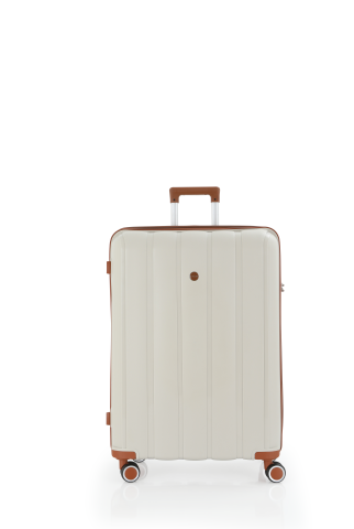 Mçs Polipropilen Valiz Seti Büyük & Orta OLM305 Kemik-Kahve