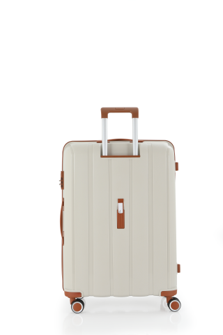 Mçs Polipropilen Valiz Seti Büyük & Orta OLM305 Kemik-Kahve