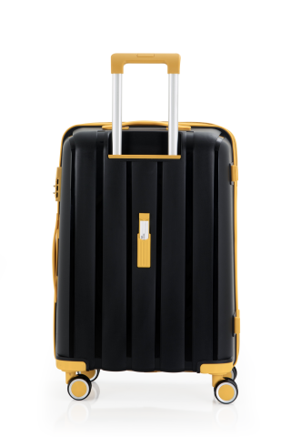 Mçs Polipropilen Valiz Seti Büyük & Orta OLM305 Siyah-Sarı