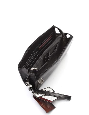 Deri El Çantası OLM319 Siyah - Düz