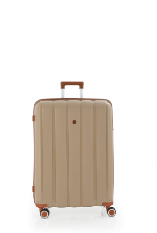 Mçs Polipropilen Valiz Seti Büyük & Orta OLM305 Şampanya-Kahve