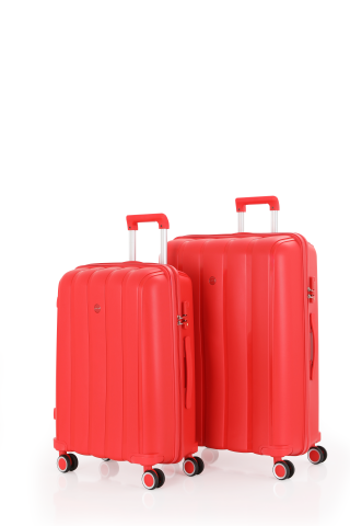 Mçs Polipropilen Valiz Seti Büyük & Orta OLM305 Kırmızı